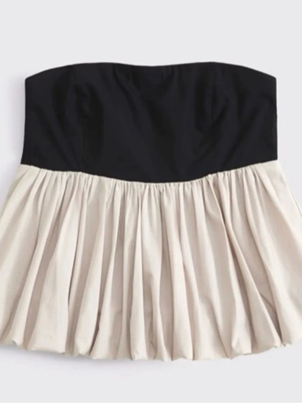 Abercrombie Strapless Two-Tone Bubble Hem Too